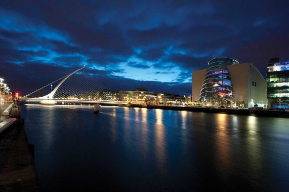 The Dublin Convention Centre and the River Liffey