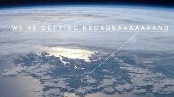Ireland from space, with happily screaming writers